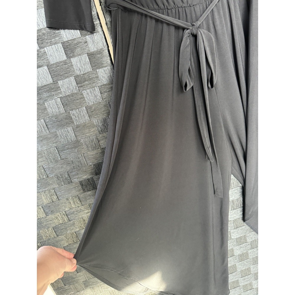 Prelude Black Jumpsuit Pantsuit Outfit With Tapered Wide Leg Size Large Sexy - Picture 6 of 13